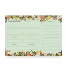 Citrus Floral Meal Planner By Rifle Paper Co Made In Usa