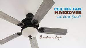 diy ceiling fan makeover with chalk