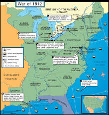 Map Map Of The War Of 1812 Infographic Tv Number One