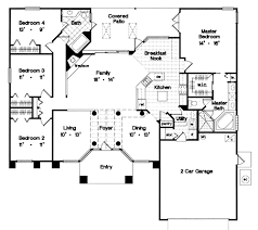 One Story 4 Bed House Plan