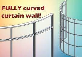 how to make truly curved curtain walls
