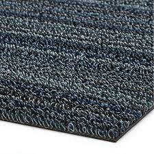 chilewich blue stripe woven indoor outdoor floormat 20 x36