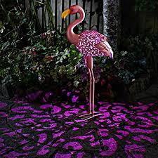 Solar Powered Pink Flamingo Garden