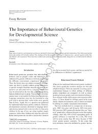 pdf the importance of behavioural genetics for developmental science pdf the importance of behavioural genetics for developmental science