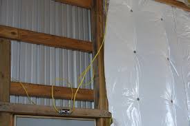 One approach is to install six inches of insulation between each vertical wall member and cover with a moisture barrier, like tyvek. Pole Building Insulation Options For Insulating Pole Barns