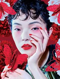 mac blooms in red for lunar new year