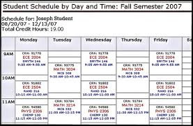 College Class Schedule Mobile Discoveries
