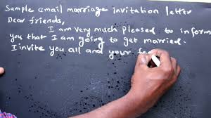 email marriage invitation letter format