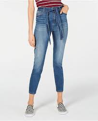 Belted Ankle Jeans
