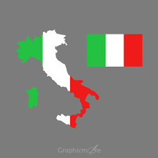 Flag map of italy with regions. Italy Flag And Map Design Free Vector File Download