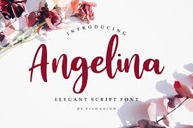 There is a memorable unique angle on the o and a cut off bottom section on the one is a thick serif with a nice natural textured edge, the other is a thin and delicate script. Angelina Demo Font