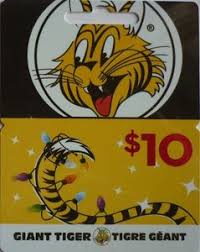 gift card tail of a tiger giant tiger