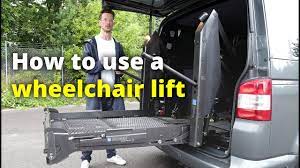a wheelchair lift to get inside a van