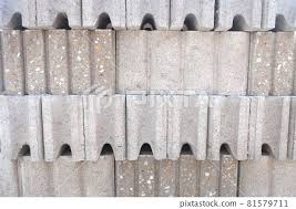 decorative concrete block stock photo