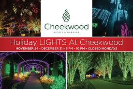 holiday lights at cheekwood gardens