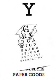 Graduation Eye Chart Card Paper Goods Eye Chart Eye Exam