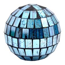 Blue Mosaic Sphere 4 At Home
