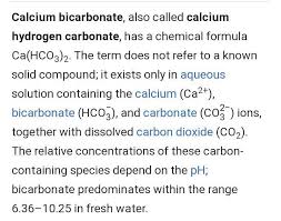 Calcium Carbonate Water Carbon Dioxide