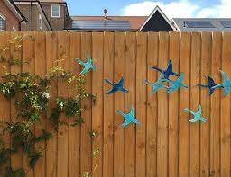 9 Flying Birds Outdoor Wall Art Made