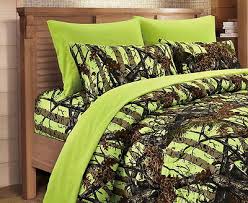 pc lime woods camo full size comforter