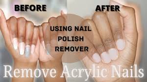 how to remove acrylic nails using nail