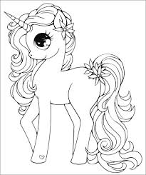Unicorns coloring page to print and color for free. Unicorn Coloring Pages
