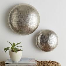 Round Textured Drum Nickel Wall Decor