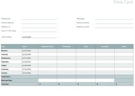 Time Card Template Excel Time Card Template