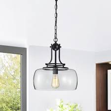 Shop Karha Single Light Matte Black Pendant With Glass Shade On Sale Overstock 28546973