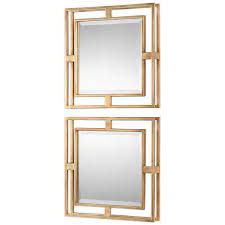 Small Square Framed Mirrors Set Of 2