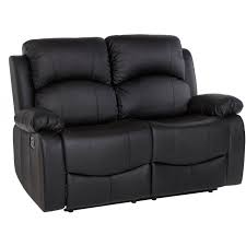 faux leather 2 seater recliner sofa