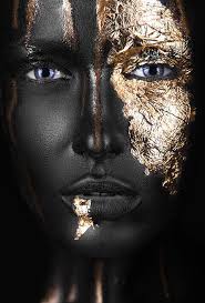 african black woman lady model gold