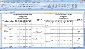 excel sheet for bar bending schedule