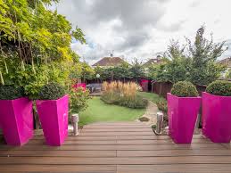 Pink Tall Tapered Planters Divide The