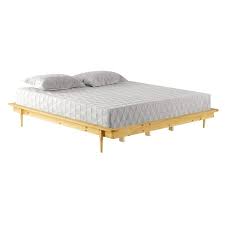 Light Oak King Solid Wood Platform Bed