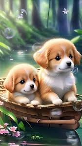 hd two cute puppies wallpapers peakpx