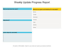 Weekly Update Progress Report Powerpoint Templates