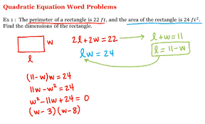 Quadratic Equation Word Problems