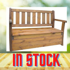 Wooden Solid Heavy Garden Storage Bench