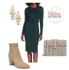 A sweater dress with boots is always a comfortable, cozy look for fall, but you can start to look dated if you don't change things up a little bit from year to year. Style A Sweater Dress With Boots 3 Modern Ways