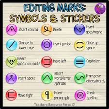Revise And Edit Anchor Chart Editing Marks Chart For Middle