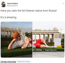 Ed Sheeran Fans Go Wild As A Huge 16ft Statue Appears In