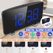 digital alarm clock with fm radio dual