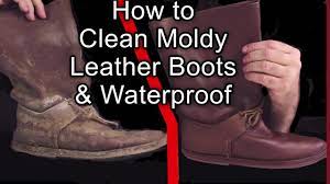 how to clean moldy muddy leather boots