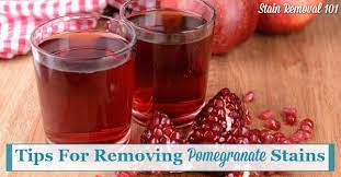 tips for removing pomegranate stains