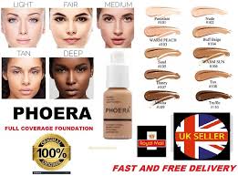 Phoera Foundation Concealer Full Coverage Makeup Matte