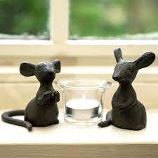 Cast Iron Mice Home And Garden Decoration