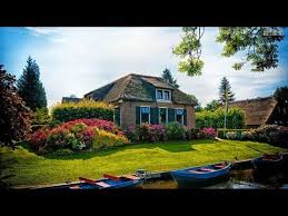 houses and beautiful gardens in the