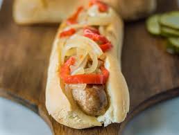 slow cooker beer bratwurst with onions