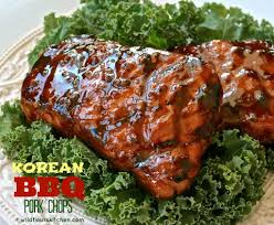 tangy korean style bbq pork chops